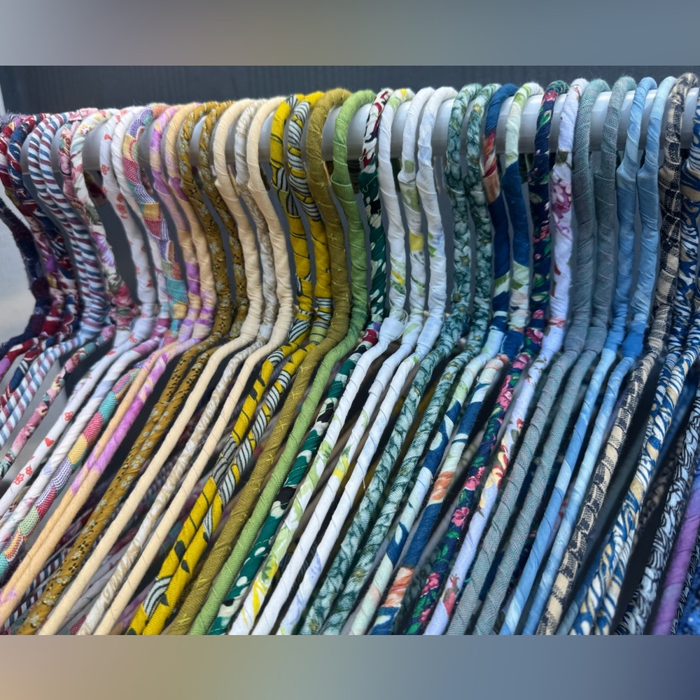 Recycled Fabric Wrapped Hangers (SET OF 4) FIRM PRICE